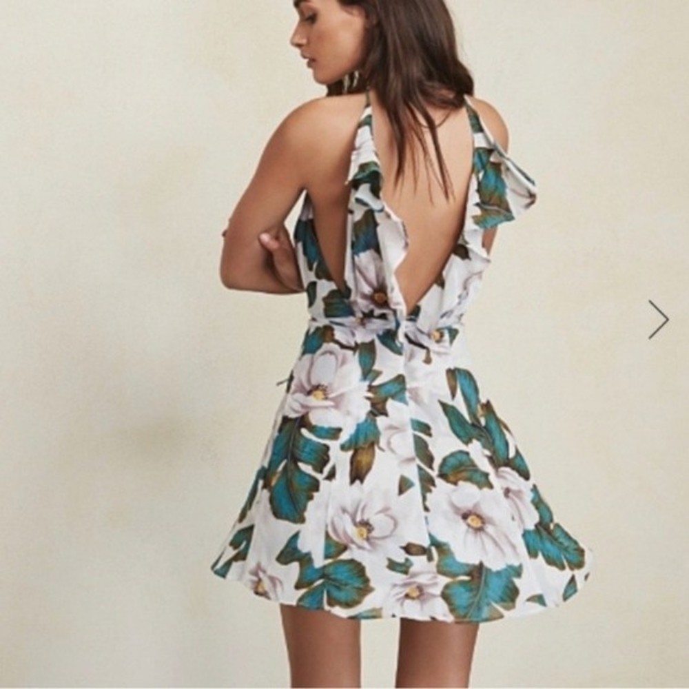 Reformation Colada Hali Floral Wrap Mini Dress - S